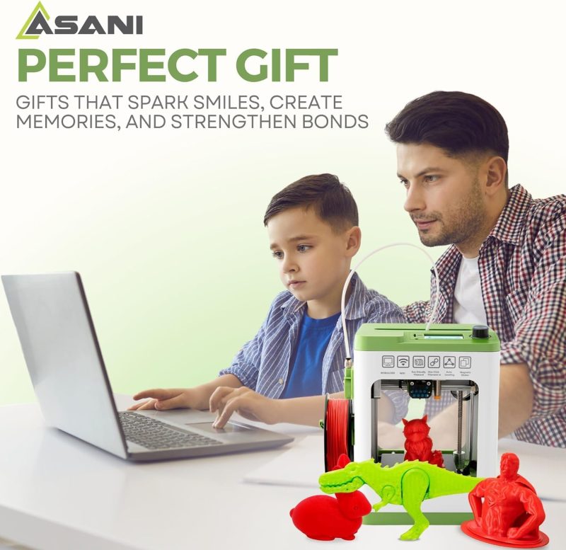 Assembled Mini 3D Printer for Kids and Beginners - Complete Starter Kit with Auto Leveling 3D Printing Machine, 10M PLA Filament, and SD Card - WiFi 3D Home Printer for MAC, Windows, and Linux - Image 7