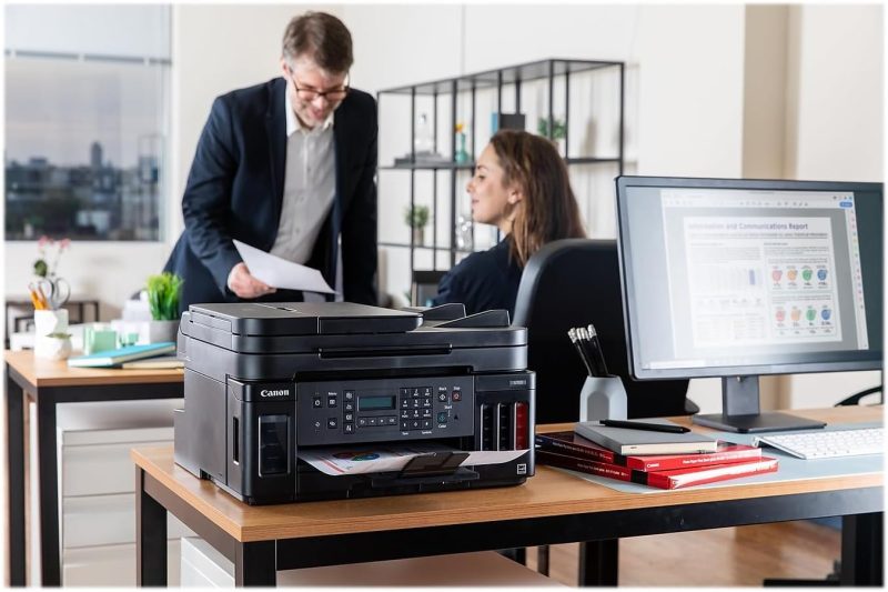 All-in-one Printer Home Office | Wireless Super Tank Printer | Copier | Scan, | Fax and ADF with Mobile Printing, Black, Works with Alexa - Image 5