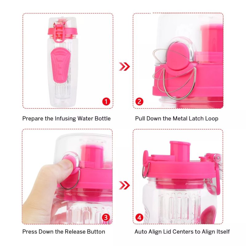32 Oz Fruit Infusing Infuser Water Bottle- BPA Free - Image 16