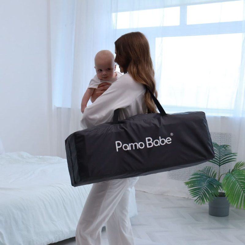 Pamo Babe Unisex Nursery Center Playard with Bassinet & Changing Table - Image 4
