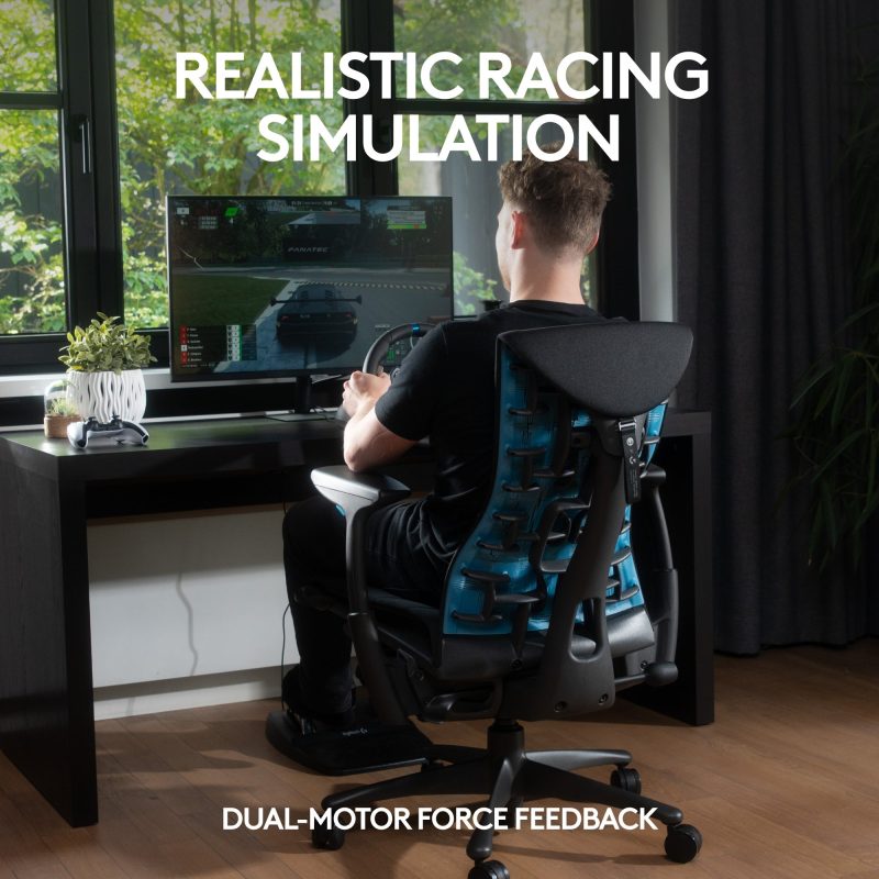 Logitech – G29 Driving Force Racing Wheel and Floor Pedals for PS5, PS4, PC, Mac – Black - Image 2