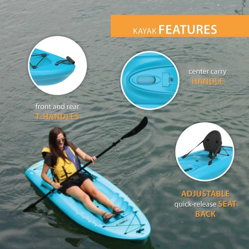 Lifetime Hydros 85 Sit-On-Top Kayak Paddle Included Glacier Blue - MadeInUSA - Image 10
