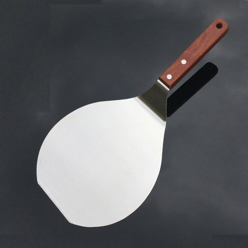 13 Inch Long Wooden Handle Stainless Steel Cake And Pizza Peel - Image 6