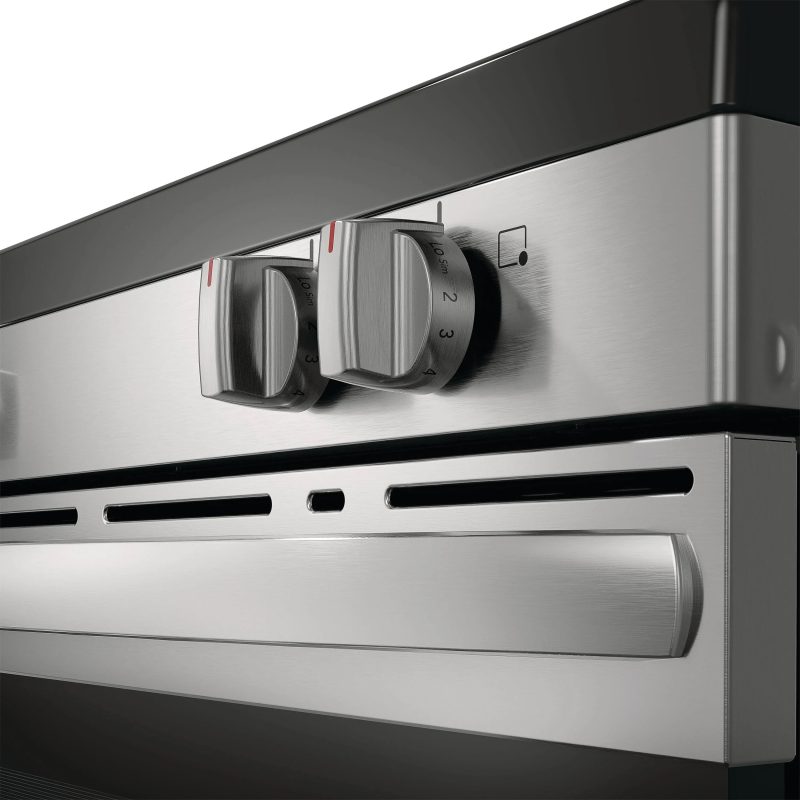 Frigidaire 30-in Glass Top 5 Burners 5.3-cu ft Steam Cleaning Freestanding Electric Range (EasyCare Stainless Steel) - Image 3