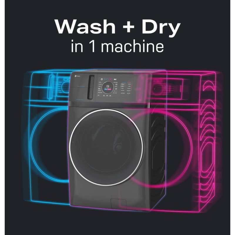 GE Profile 4.8 cu. ft. UltraFast Combo Washer  Dryer with Ventless Heat Pump Technology in Carbon Graphite - Image 2