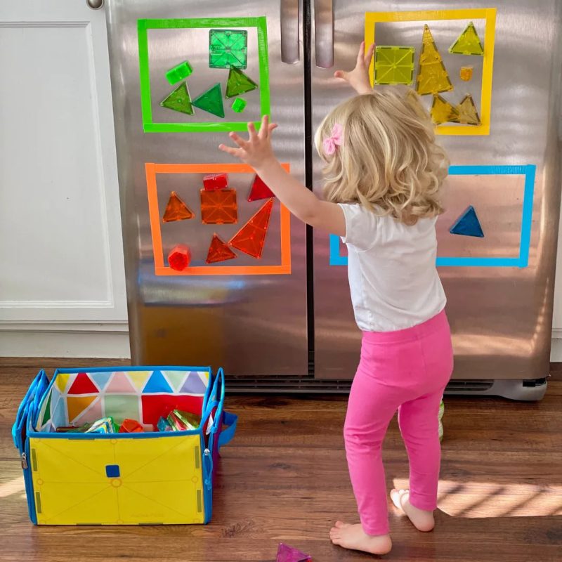 MAGNA-TILES Classic 100-Piece Magnetic Construction Set, The ORIGINAL Magnetic Building Brand - Image 3