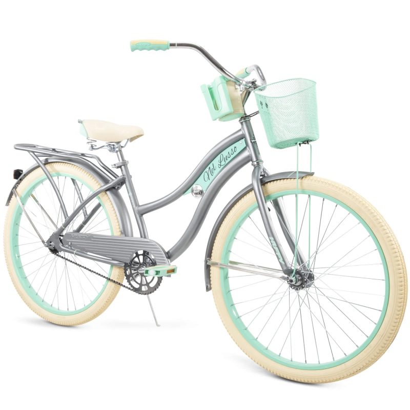 Huffy, nel Lusso Classic Cruiser Bike with Perfect Fit Frame, Women's, Light Blue, 26" - MadeInUSA - 图片 2