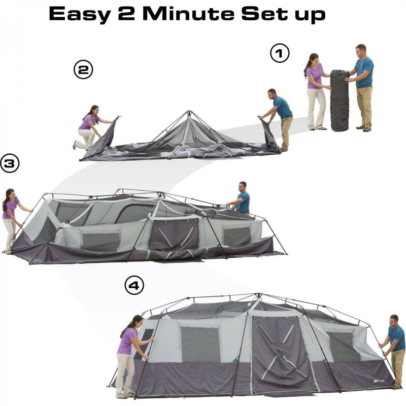 Ozark Trail 20' x 10' x 80' Instant Cabin Tent, Sleeps 12 - MadeInUSA - Image 6