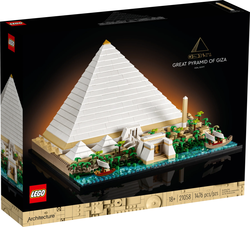 LEGO Architecture Great Pyramid of Giza Set 21058, Home Décor Model Building Kit, Creative Gift Idea - Image 2