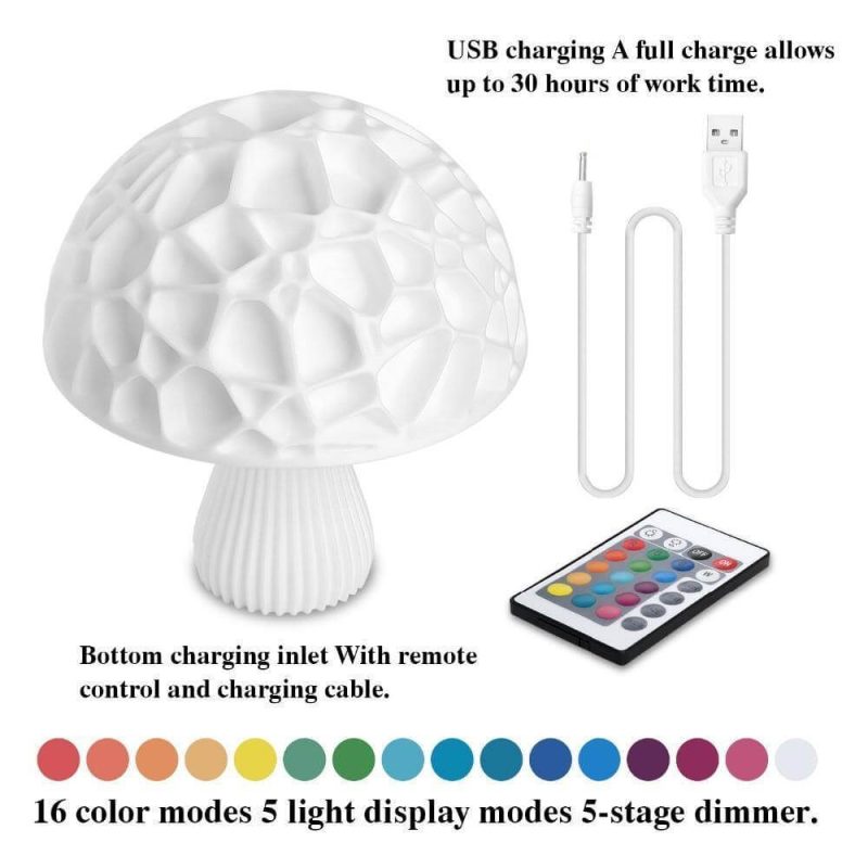 3D Print Elegant Mushroom Table Lamp Room - Image 2
