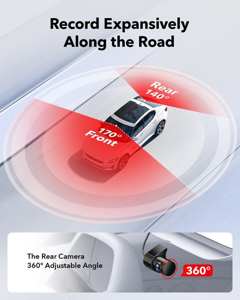 REDTIGER Dash Cam Front Rear, 4K/2.5K Full HD Dash Camera for Cars - Image 9