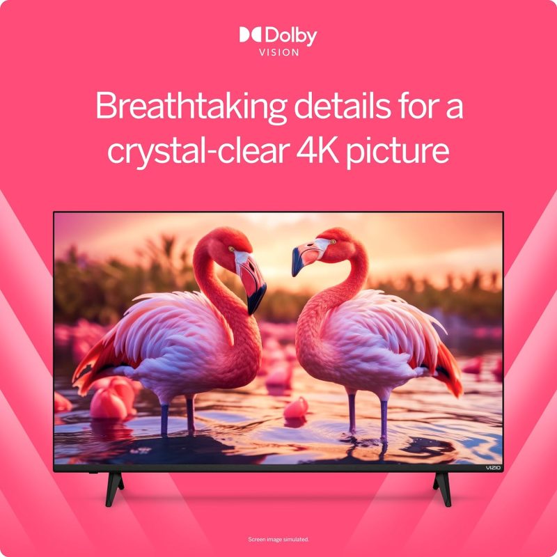 VIZIO 50" 4K Resolution HDR Smart TV, Dolby Vision HDR/HDR10+, WiFi 6 - (Renewed) - Image 4
