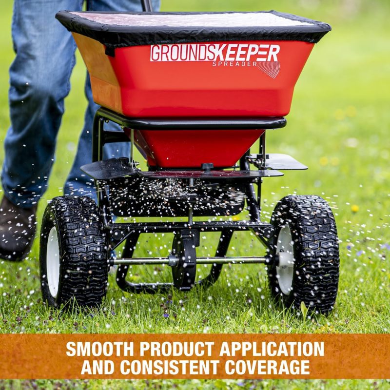 Multi-Purpose Walk Behind Push Spreader 3039632R Grounds Keeper, 100 Pound Capacity, Multi Use Tool for Grass Seed, Salt, De-Icer, Fertilizer and Seeds - Image 7