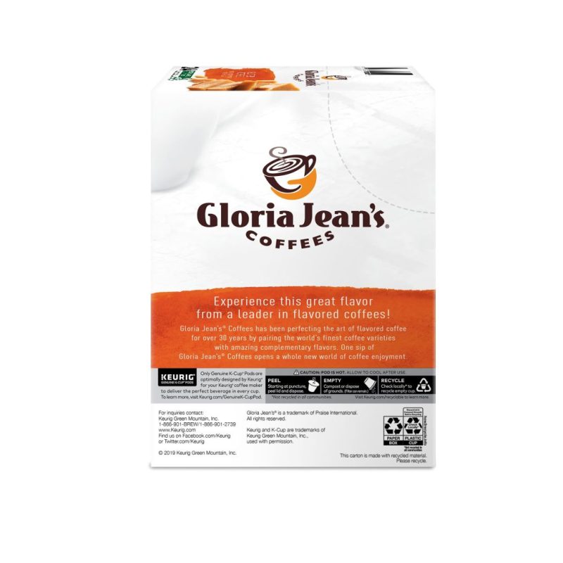 Gloria Jean’s Butter Toffee Medium Roast Coffee K-Cup Pods, 96 Count, Arabica, Recyclable - Image 2