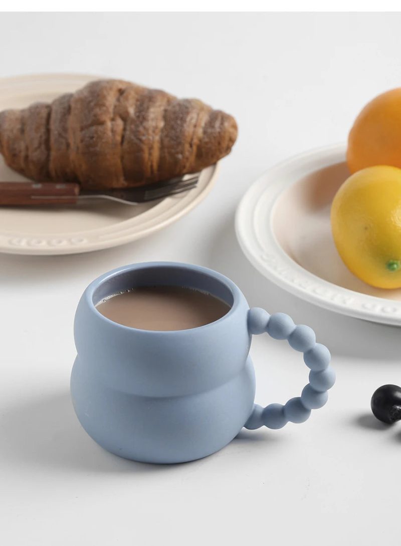 250ml Creative Ceramic Mug Cute Coffee Cup Breakfast Milk Cup Nordic Home Decor Handmade Art Afternoon Tea Cup Couple Gifts - Image 18