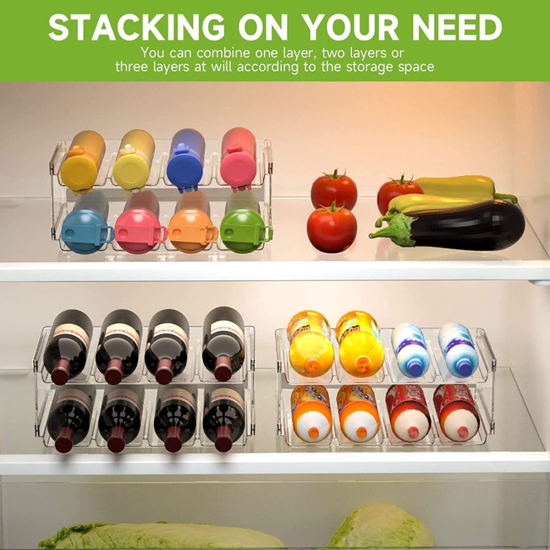 2 or 4 Pack Stackable Water Bottle Organizer for Cabinet/ Pantry - Image 6