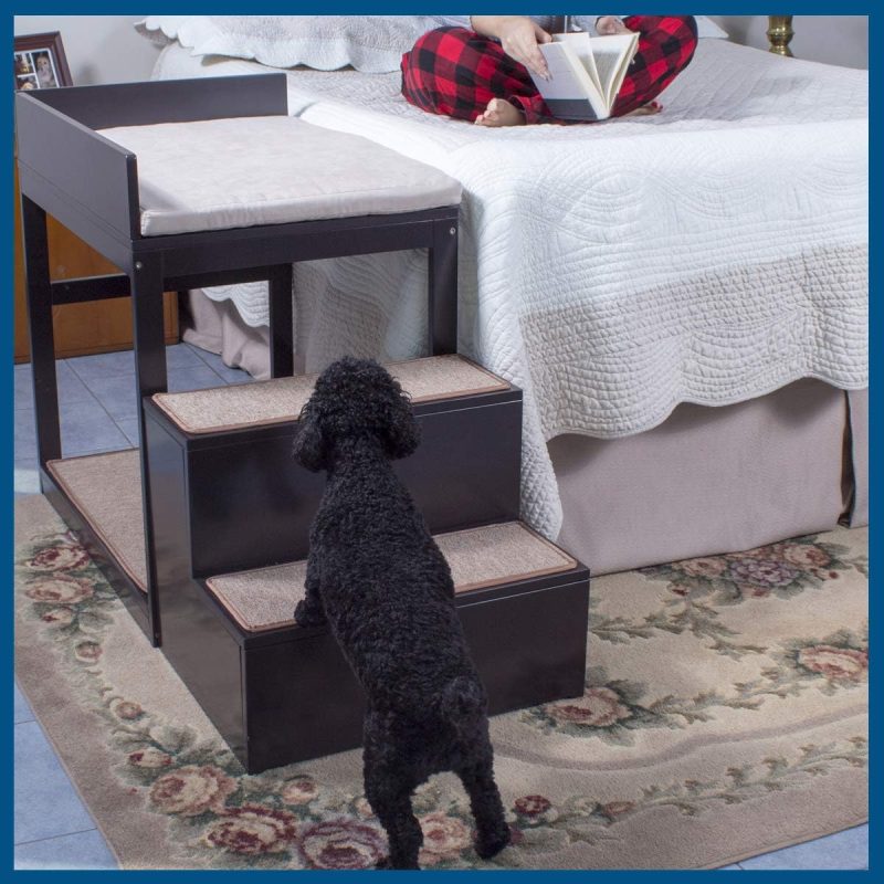 Penn-Plax Buddy Bunk Multi-Level Bed | Pet Stairs for High Beds and Couches | 3 Step System for Small Sized Dogs and Cats | Practical and Accommodating for Modern Homes (DOGF60) - Image 4