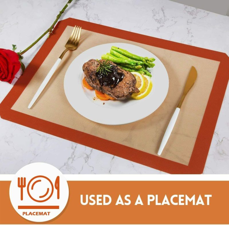 3-Pack Silicone, Nonstick, Heat Resistant, Baking Oven Mats - Image 6