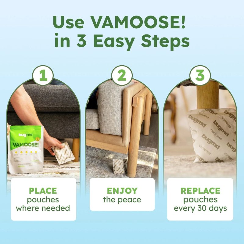 BugMD Vamoose - Rodent Repellent Pouches (1 Pack, 4 Pouches), Plant-Powered Rat Repellent, Rodent Defense Mice Repellent, Rat Repellent, Mouse Deterrent Indoor - Image 5