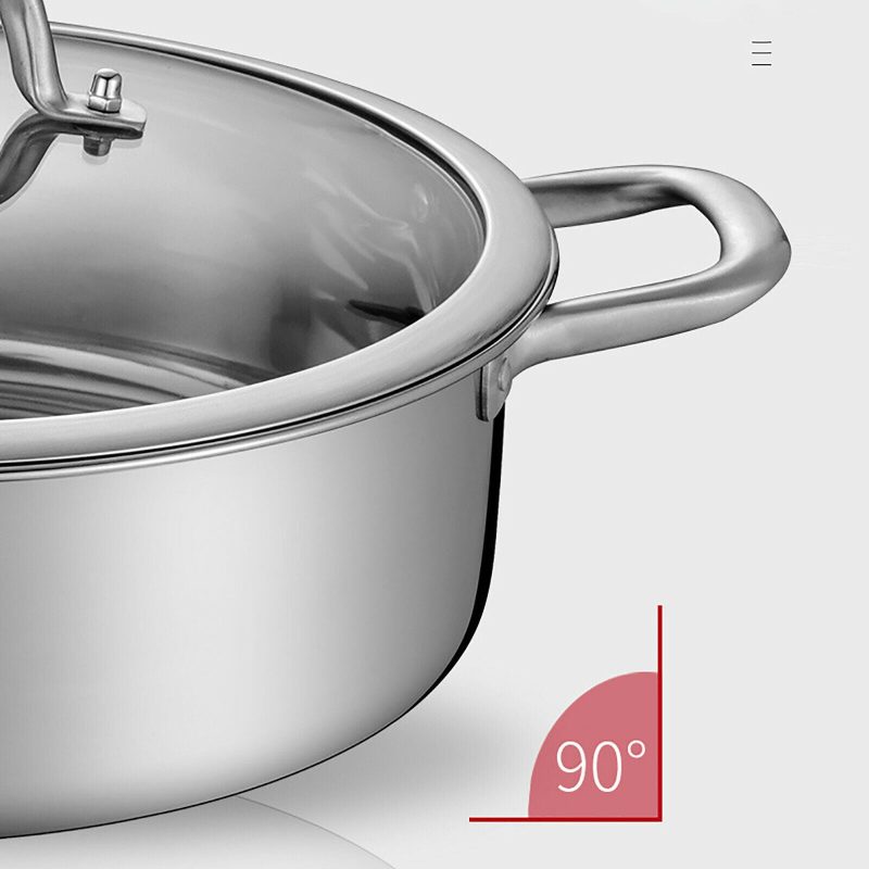 304 Stainless Steel Shabu Shabu Dual Sided Hot Pot W/ Lid And 2 Ladles - Image 7