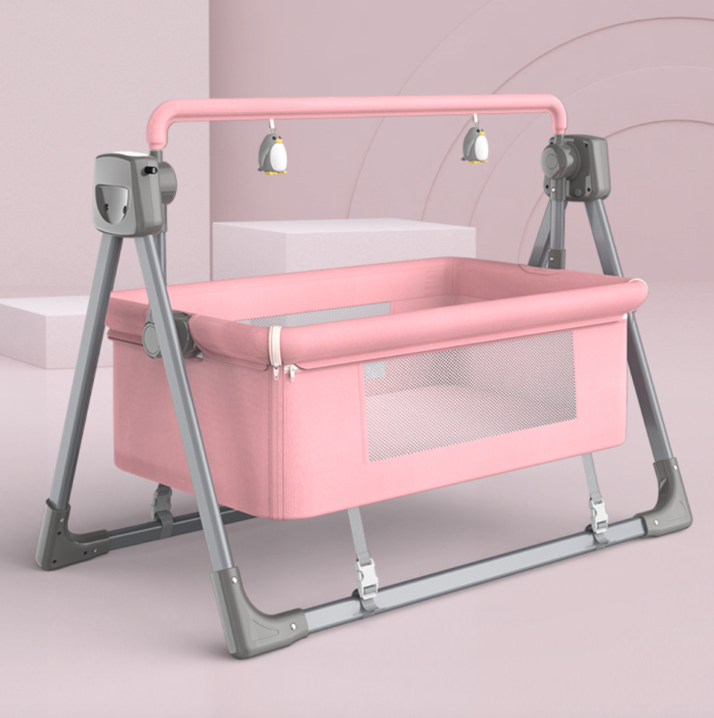 Smart Electric Baby Crib Bedding Cradle Nursery Bassinet Set W/ Music - Image 5