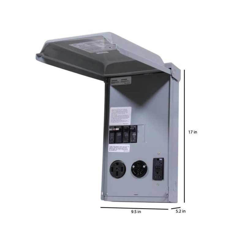 RV Panel with 50 Amp and 30 AMP RV Receptacles and a 20 Amp GFCI Receptacle - Image 7