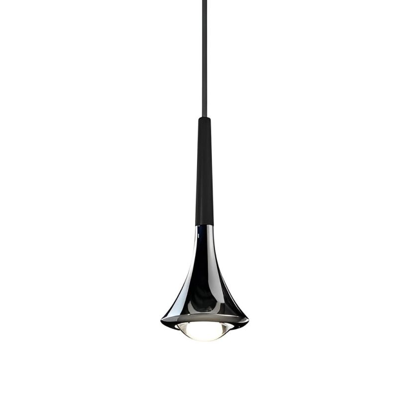 1-Light Water Drop Metal LED Nordic Stair Pendant Light - Image 6