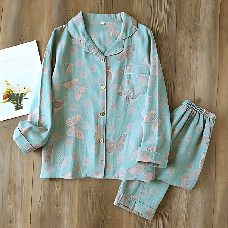 2-Piece Cotton Loungewear with Butterfly Print - Image 7