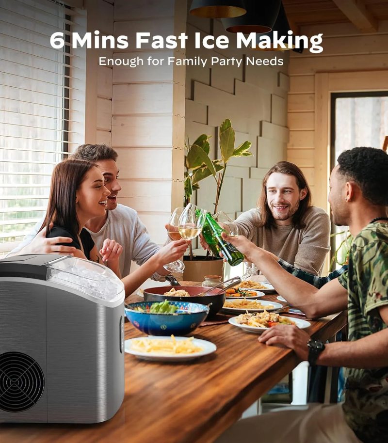 Silonn Chewable Granule Portable Self-Cleaning Ice Maker - Image 5