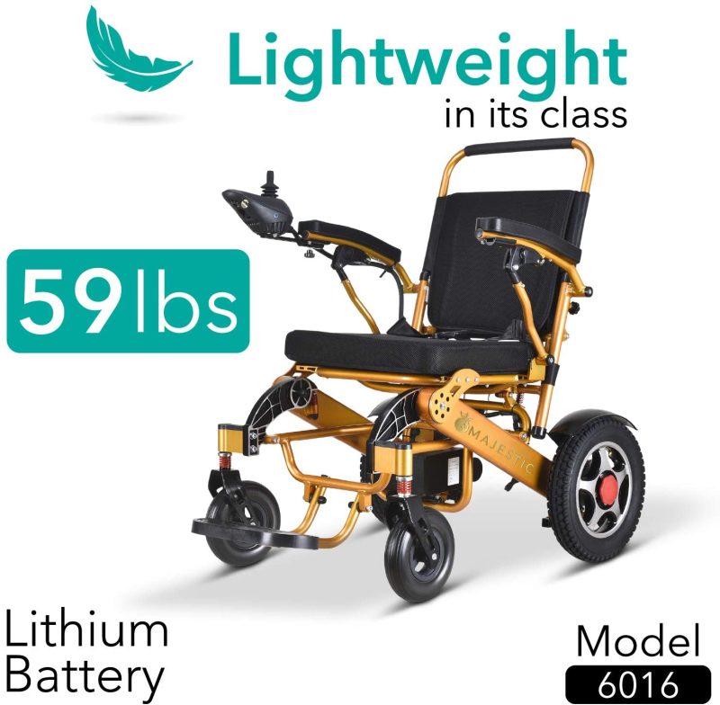 2020 Model Wide Seats Fold & Travel Lightweight Wheelchair Motor Motorized Wheelchairs Electric Silla De Ruedas Power Wheelchair Power Scooter Aviation Travel Safe Heavy Duty Mobility Aids Chair - Image 3