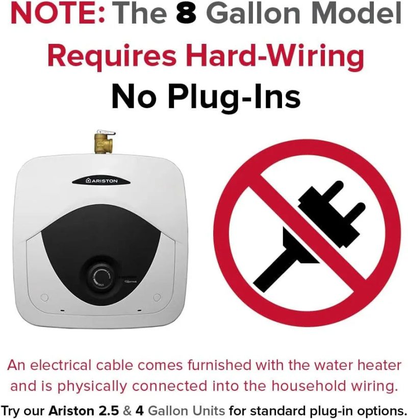 Ariston 8 Gallon 120V Instantaneous Mini Electric Water Heater - Image 7