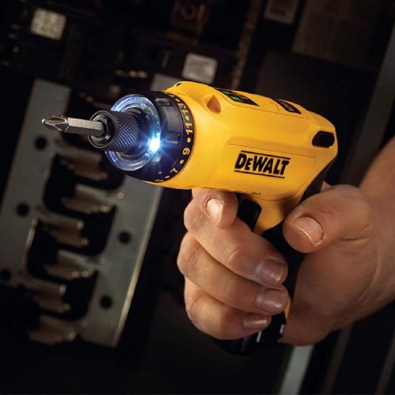 8V MAX Cordless Gyroscopic Screwdriver with Adjustable Handle, (2) 1.0Ah Batteries, Charger, and Bag DCF680N2 - Image 8
