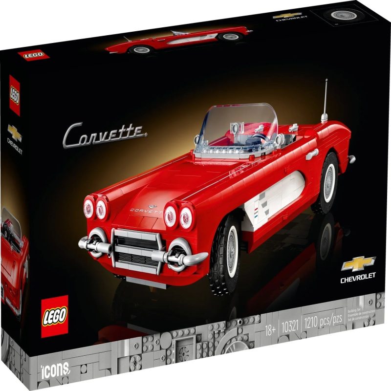 LEGO Icons Corvette Classic Car Model Building Kit for Adults, Gift Idea for Classic Car Lovers, Build and Display this Replica of an Iconic American Car, 10321 - Image 2