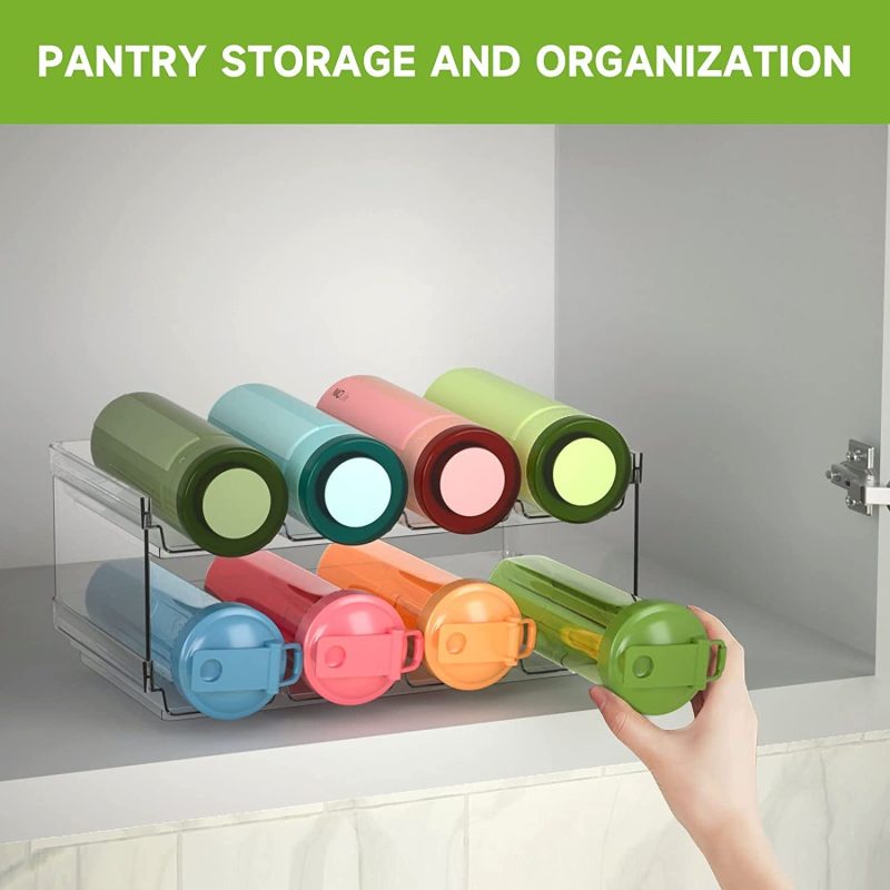 2 or 4 Pack Stackable Water Bottle Organizer for Cabinet/ Pantry - Image 4