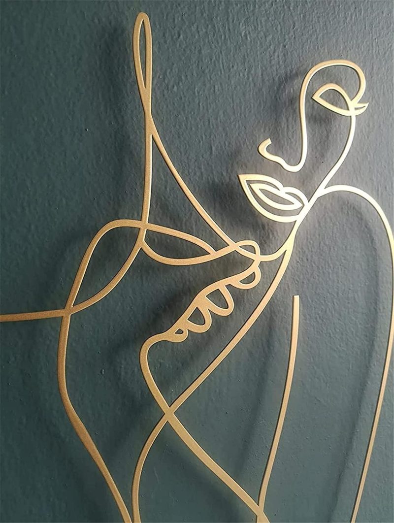 Abstract Single Line Metal Wall Art - Image 5