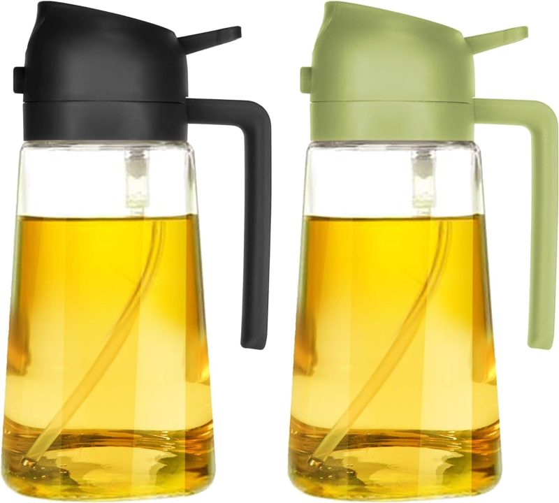 16 Oz Oil Dispenser Bottle for Kitchen – 2 in 1 Olive Oil Dispenser and Oil Sprayer – 470Ml Olive Oil Bottle - Image 12