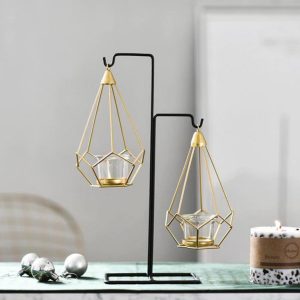 Aetheria Lantern – Iron Candle Holder