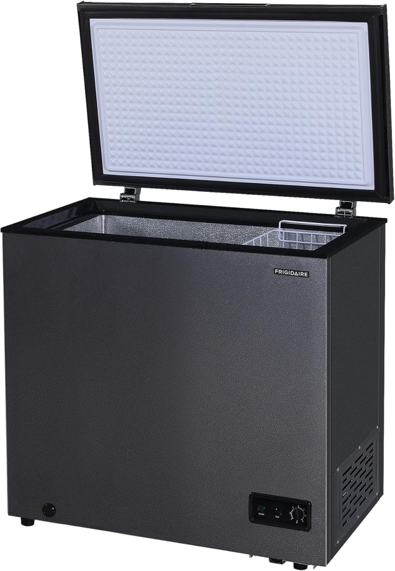 Frigidaire 7 Cu. Ft. Chest Freezer, Granita Finish, Adjustable Thermostat, Easy Defrost, Removable Basket - Image 3
