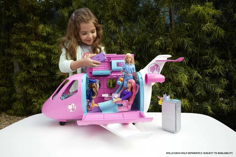 Barbie Dreamplane Airplane Playset with Puppy and Snack Cart, 15+ Accessories - Image 2