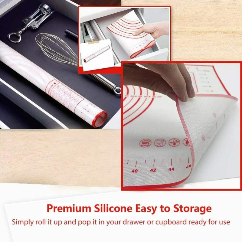 2 Pack Silicone, Non Slip, Measurement Pastry Mat - Image 7