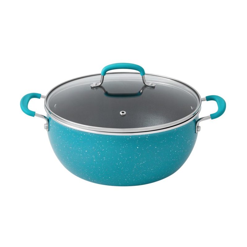 The Pioneer Woman Brilliant Blooms 38-Piece Cookware Set, Teal – Complete Kitchen Solution with Floral Design - Image 14