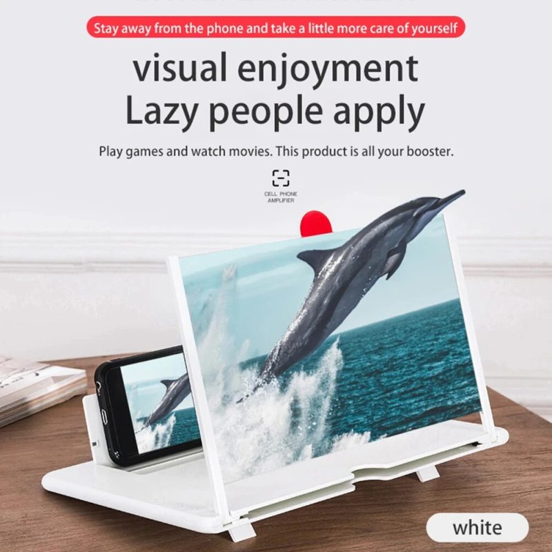 14 Inch 3D HD Mobile Universal Foldable Phone Screen Amplifier Magnifier Projector Screen Stand for Enlarging Movies Video Games - Image 11