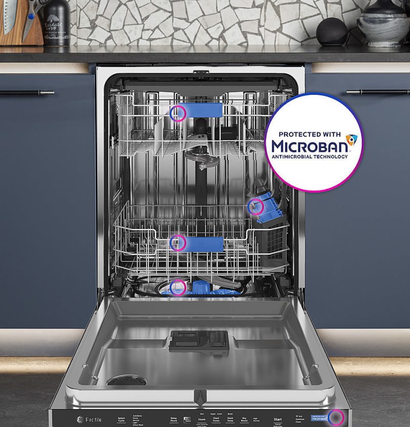 GE Profile – Top Control Smart Built-In Stainless Steel Tub Dishwasher with 3rd Rack and Microban, 42dBA – Stainless steel - Image 12