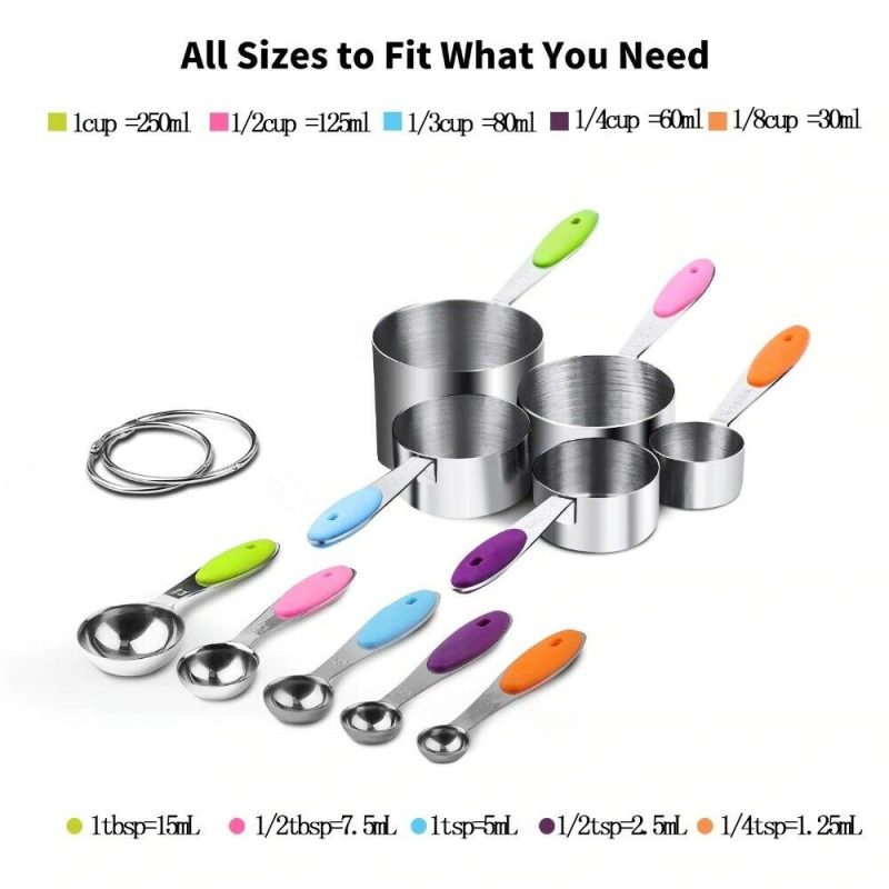 10PCS Stainless Steel Measuring Cups and Spoons Set - Image 11