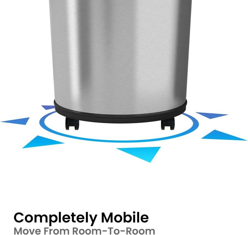 iTouchless 18 Gallon Stainless Steel Trash Can with Odor Control System - 图片 3