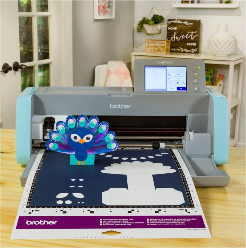 Brother – ScanNCut DX SDX125 Electronic Cutting Machine with Built-in Scanner – Grey/Aqua - Image 4