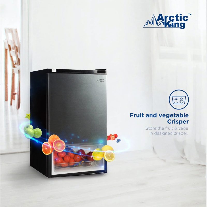 Arctic King 4.4 Cu ft One-Door No Freezer Mini Fridge, Black Stainless Steel Look E-Star, ARM44A5ASL - MadeInUSA - Image 7