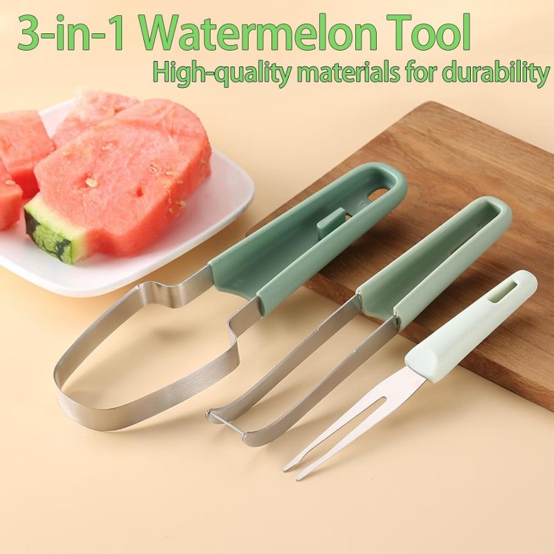 3-In-1 Stainless Steel Watermelon Fork, Slicer And Cutter - Image 5