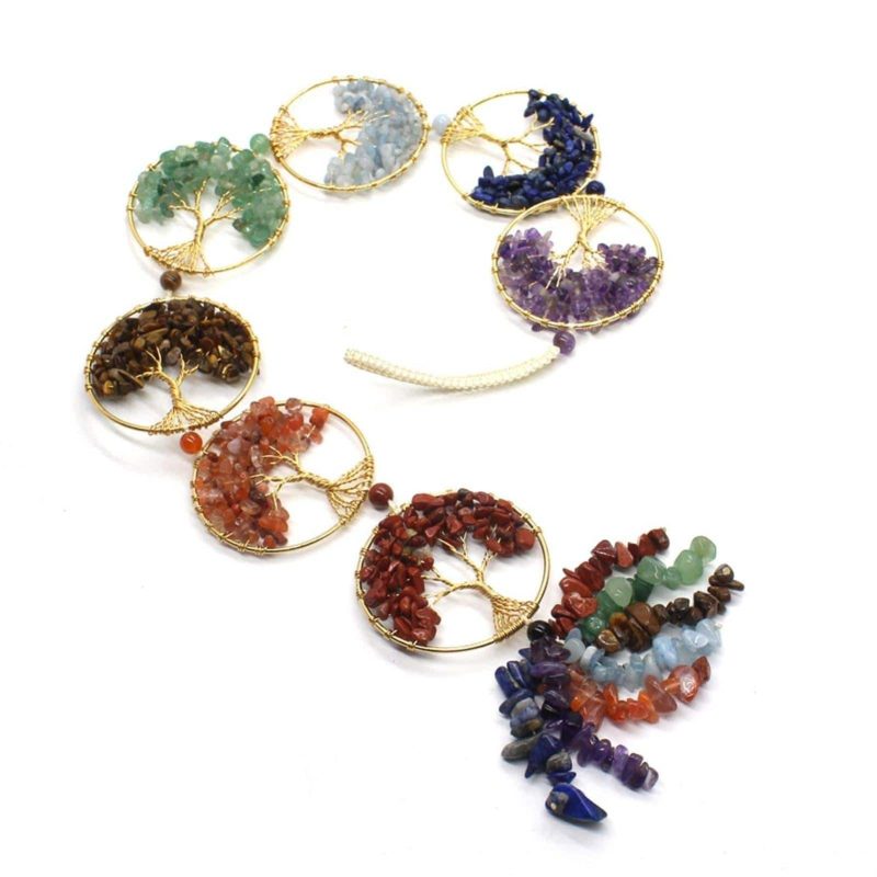 7 Chakra Tree Of Life Wall Hanging Pendant - Image 5