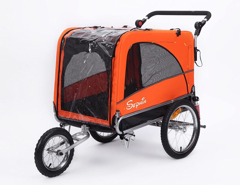 3 in 1 Luxury Large Sized Bike Trailer Bicycle Pet Trailer/Jogger/Dog Cage with Suspension 10308 - Image 3